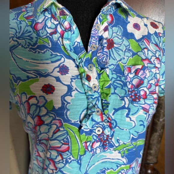 Lilly Pulitzer Blue Mayflower Print Shift Dress - Picture 4 of 11